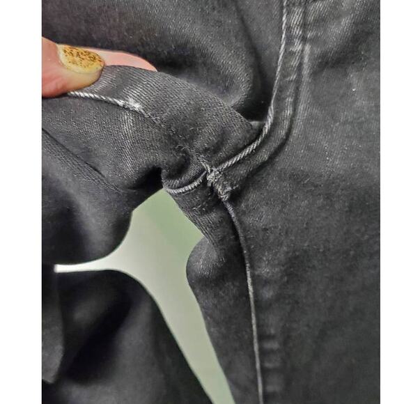 Uniqlo Black High Rise Jeans Size 64 / US Size 25 ~ Casual Streetwear Punk Denim - Picture 5 of 10